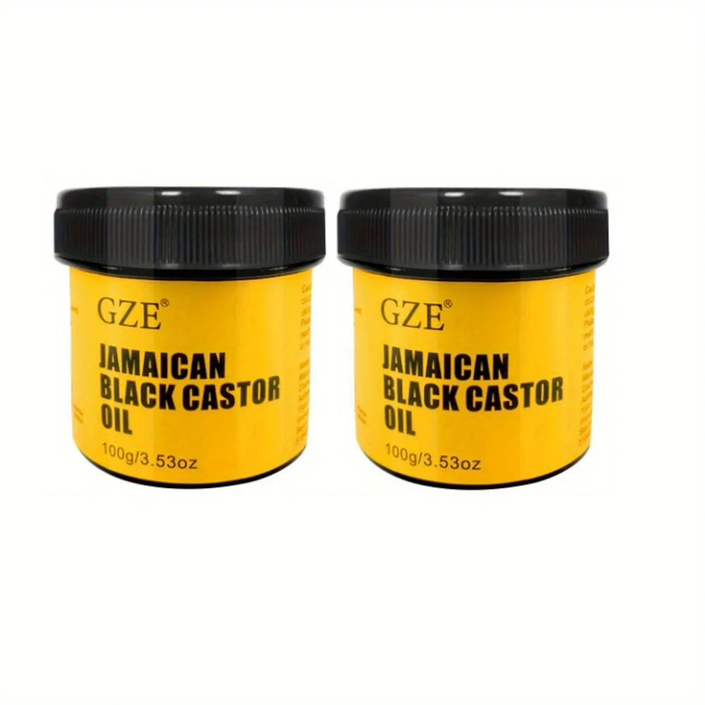 2 Pack GZE JAMAICAN Black Castor Oil - Jamaican Black Castor Oil for Hair Strengthens and Scalp  Care