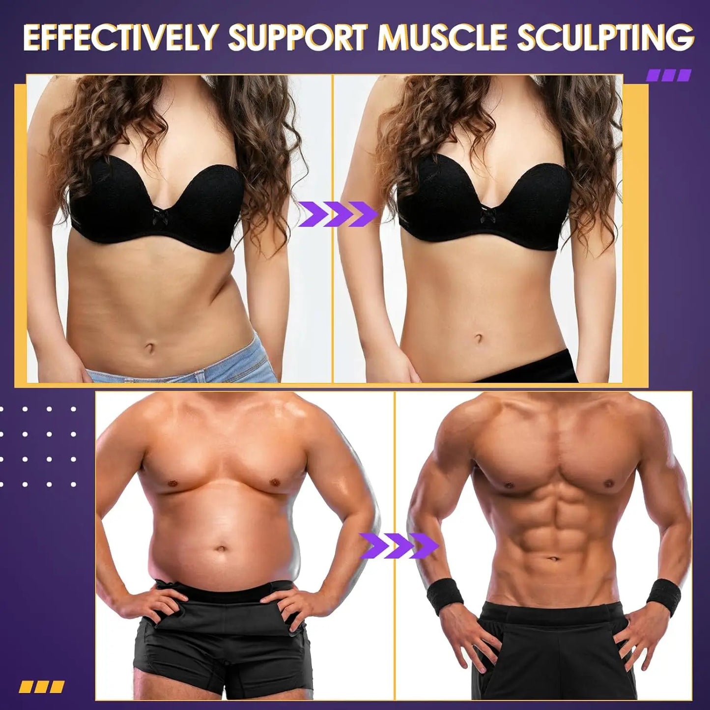 Electronic Muscle Stimulator Abs Stimulator Muscle Toner Ab Machine Trainer For All Body Strength Training Workout Equipment