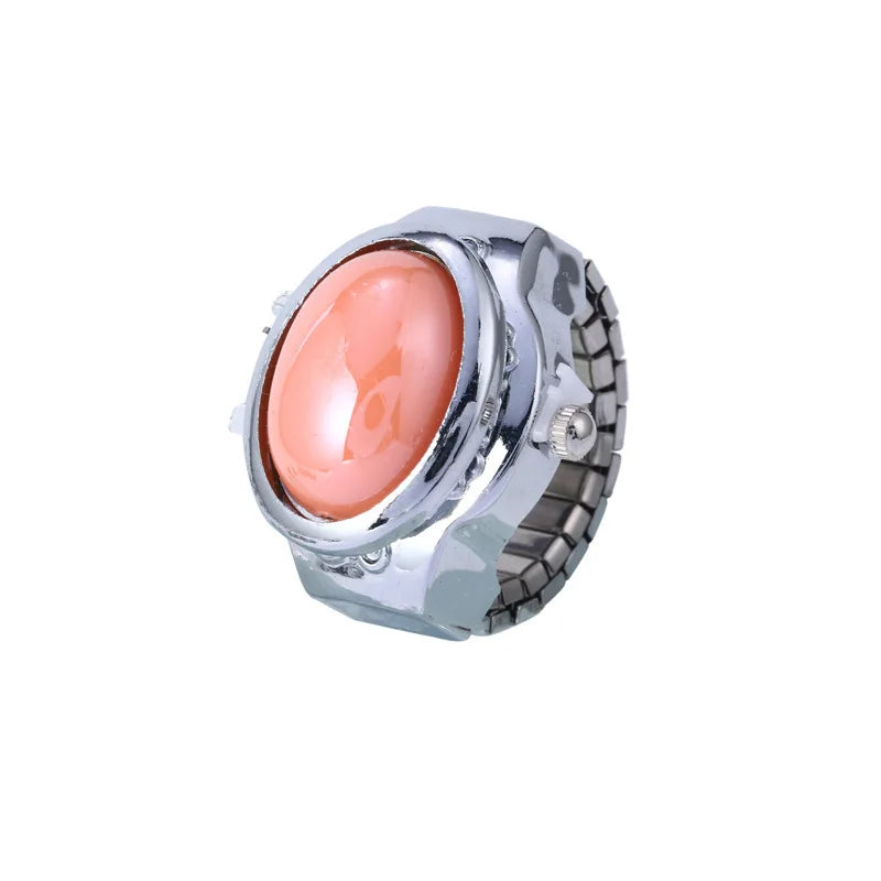 Luxury Ring Clock Elastic Stretchy Quartz Watches Rings for Men Ladies Man Male Finger Hour Functional Vintage Pocket Jewelry