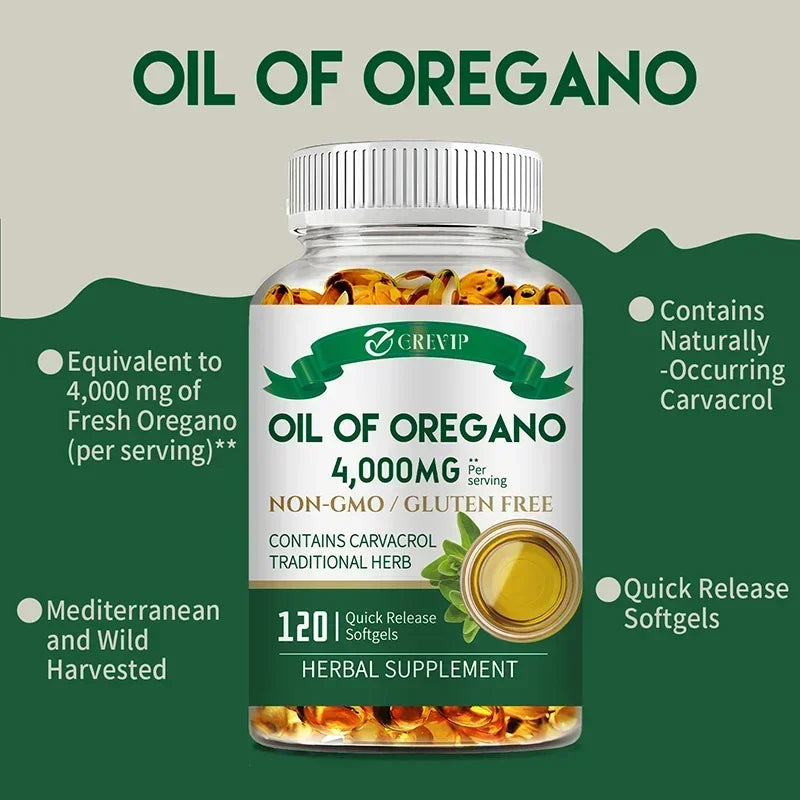 Oil of Oregano Healthy Immune Supplement - for Digestion, Heart Health, Detoxification