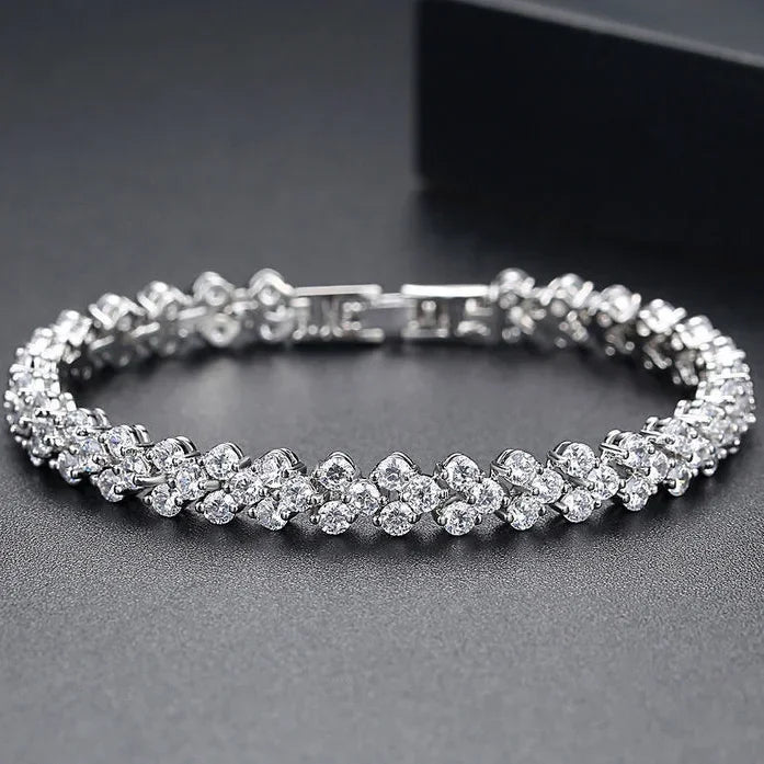 Shiny Diamond Watch Bracelets Set Women Fashion Rose Gold Quartz Watch Girls Luxury Brand Rhinestone Casual Clock Jewelry Gifts