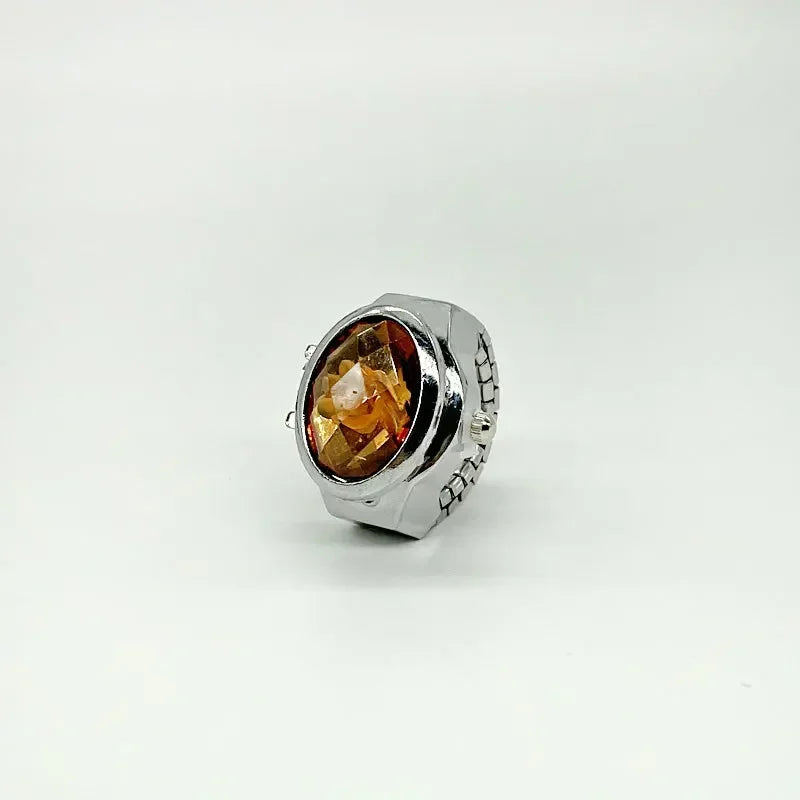 Luxury Ring Clock Elastic Stretchy Band Quartz Reloj Rings for Men Ladies Male Finger Heart Pocket Watch Hip-Hop Man New Jewelry