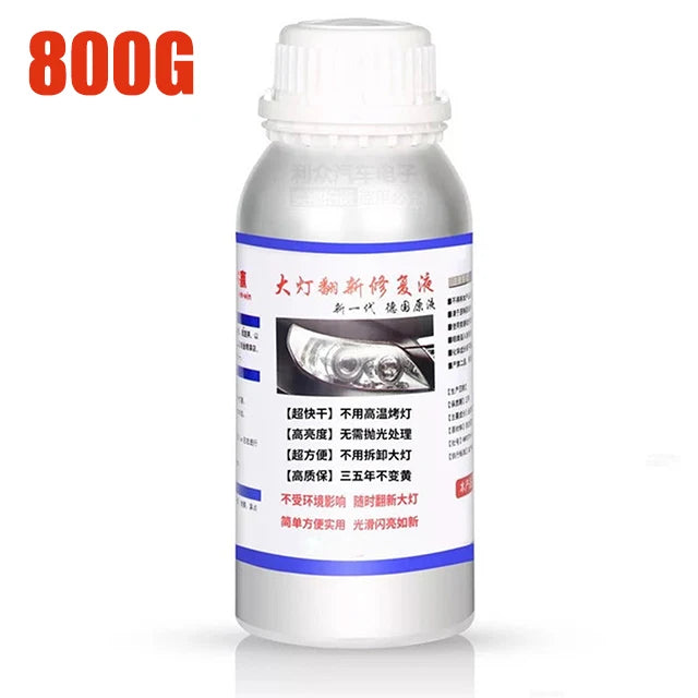 Car Headlight Polishing Liquid Polymer Car Headlamp Renovation Restoration Cleaning Agent 800G/200ml/100ml Auto Repair Products