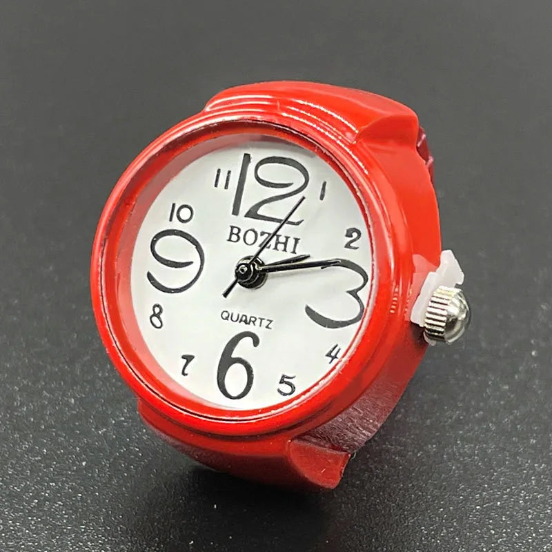 Luxury Ring Clock Elastic Stretchy Quartz Watches Rings for Men Ladies Man Male Finger Hour Functional Vintage Pocket Jewelry