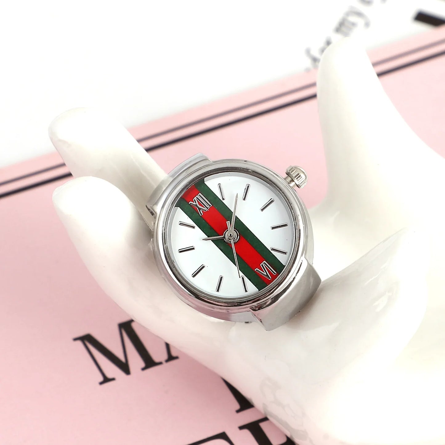 Luxury Ring Clock Elastic Stretchy Quartz Watches Rings for Men Ladies Man Male Finger Hour Functional Vintage Pocket Jewelry