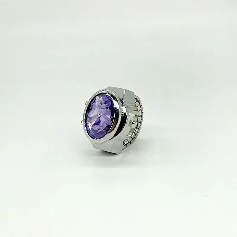 Luxury Ring Clock Elastic Stretchy Band Quartz Reloj Rings for Men Ladies Male Finger Heart Pocket Watch Hip-Hop Man New Jewelry