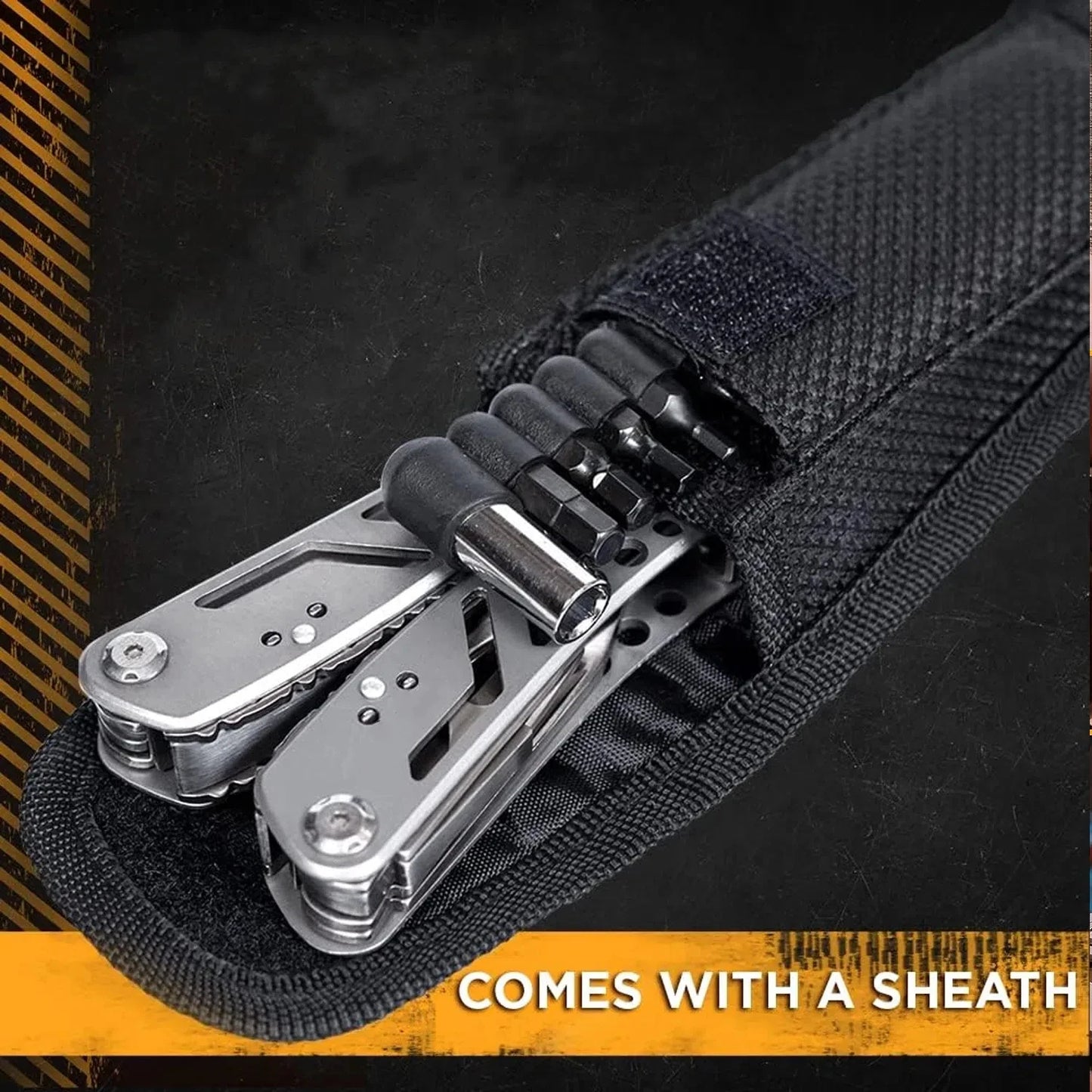 Portable Pocket Multitool 420 Stainless Steel Multitool Pliers Knife Screwdriver for Outdoor Survival Camping Hunting and Hiking