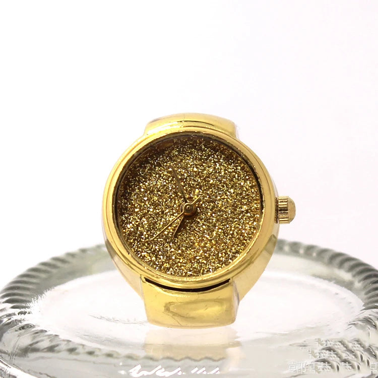 Luxury Ring Clock Elastic Stretchy Quartz Watches Rings for Men Ladies Man Male Finger Hour Functional Vintage Pocket Jewelry