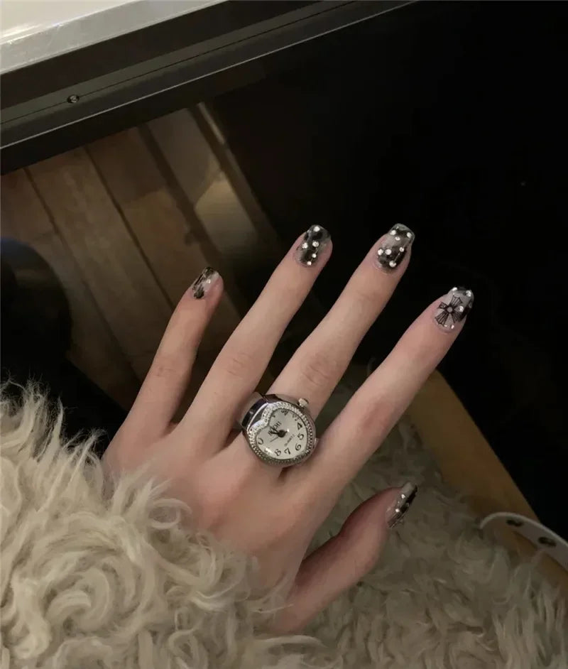 Luxury Ring Clock Elastic Stretchy Band Quartz Reloj Rings for Men Ladies Male Finger Heart Pocket Watch Hip-Hop Man New Jewelry