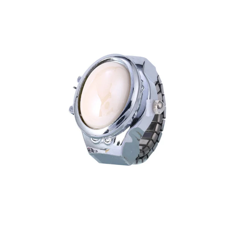 Luxury Ring Clock Elastic Stretchy Quartz Watches Rings for Men Ladies Man Male Finger Hour Functional Vintage Pocket Jewelry