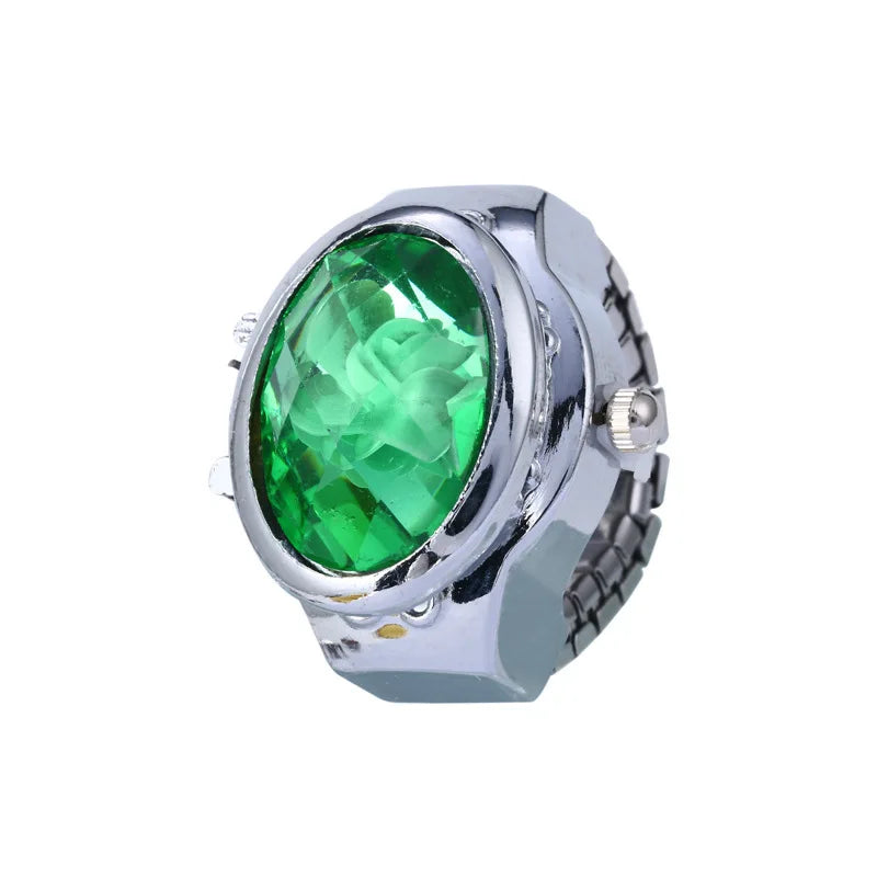 Luxury Ring Clock Elastic Stretchy Quartz Watches Rings for Men Ladies Man Male Finger Hour Functional Vintage Pocket Jewelry