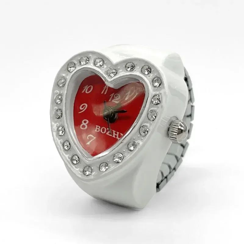 Luxury Ring Clock Elastic Stretchy Band Quartz Reloj Rings for Men Ladies Male Finger Heart Pocket Watch Hip-Hop Man New Jewelry