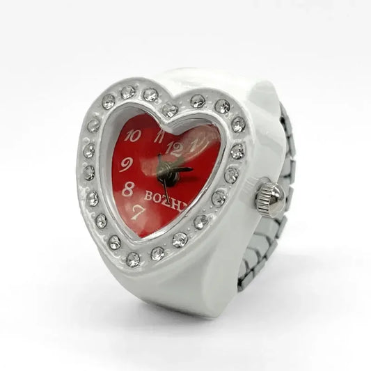 Luxury Ring Clock Elastic Stretchy Band Quartz Reloj Rings for Men Ladies Male Finger Heart Pocket Watch Hip-Hop Man New Jewelry