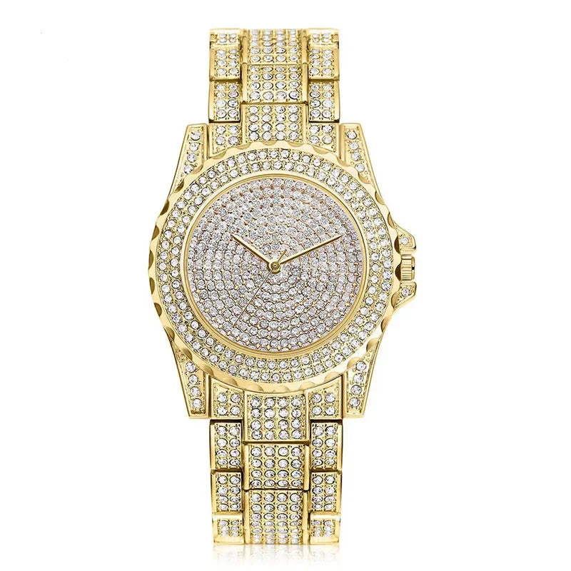 Women's Watches Fashion Bling Casual Ladies Clock Female Quartz Gold Watch Crystal Diamond For Woman montre femme zegarek damski