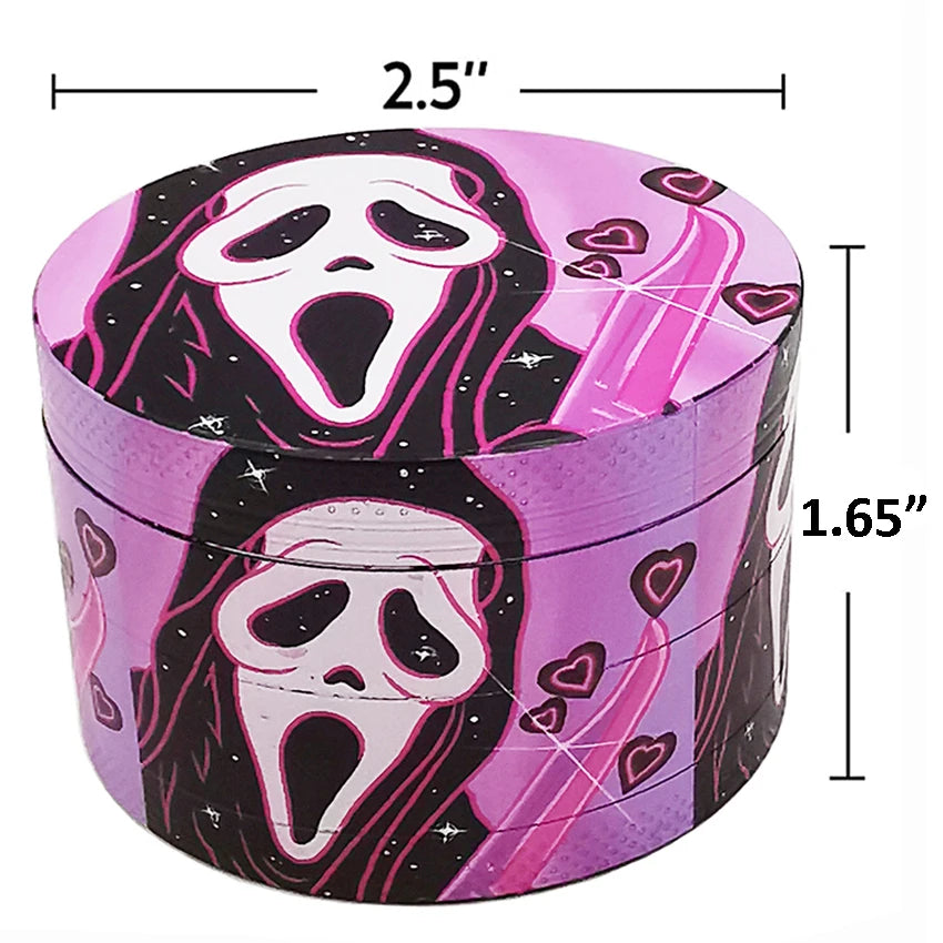 2.5" 63MM Dry Herb Grinder Metal 4-layer Tobacco Grinder Spice Miller Crusher Zinc Alloy Smoke Accessories