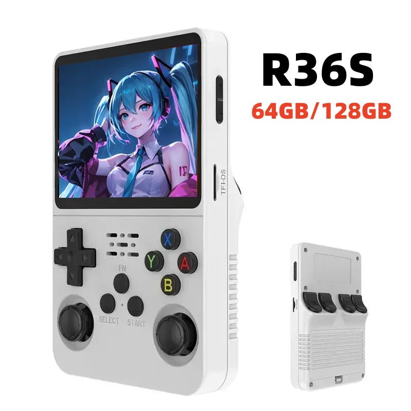 BOYHOM NEW R36S Retro Video Game Console Linux System 3.5 Inch IPS Screen Portable Pocket Player 64GB 128G Games best Kids gifts