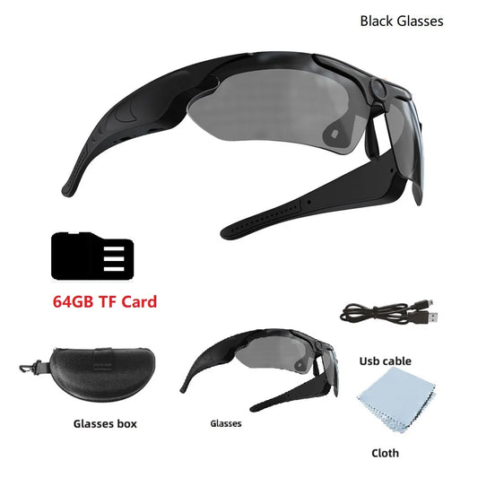 Wearable HD 1080P Camera Outdoor Cycling Glasses Polarized Lens Smart Camcorder Security Protection Video Record Smart Camera