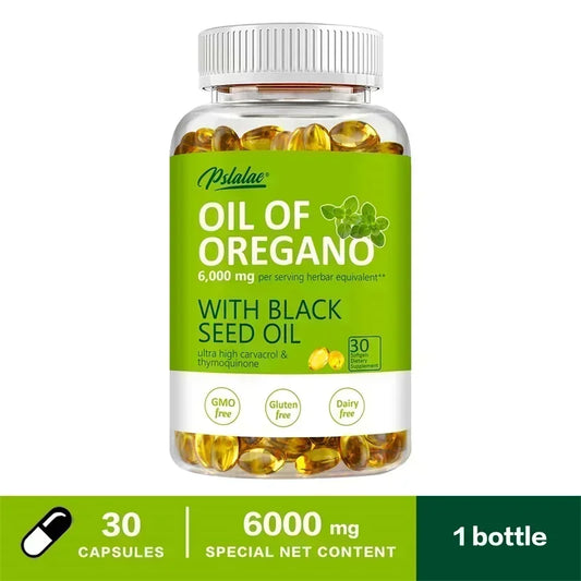 Oregano Oil Capsules - Promote Digestive Health, Intestinal Health, Blood Circulation, Immune System, Anti-oxidation