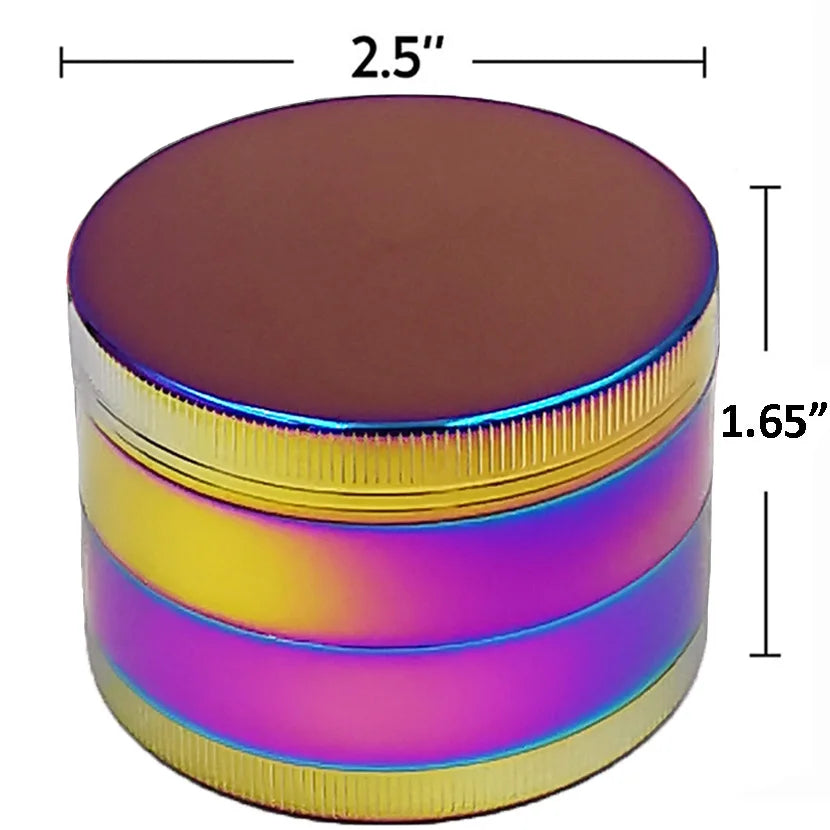 2.5" 63MM Dry Herb Grinder Metal 4-layer Tobacco Grinder Spice Miller Crusher Zinc Alloy Smoke Accessories