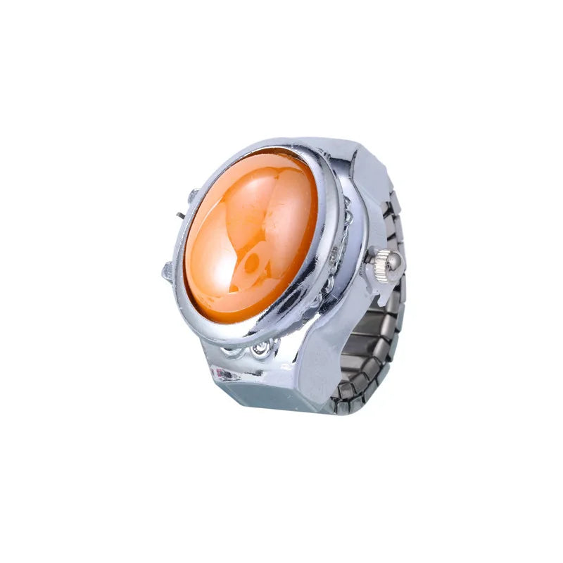 Luxury Ring Clock Elastic Stretchy Quartz Watches Rings for Men Ladies Man Male Finger Hour Functional Vintage Pocket Jewelry