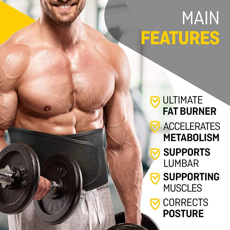 1PC Waist Trimmer,Adjustable Neoprene Ab Trainer Belt for Back Support,Sweat Band Waist Trainer for Training, Workouts,Women Men