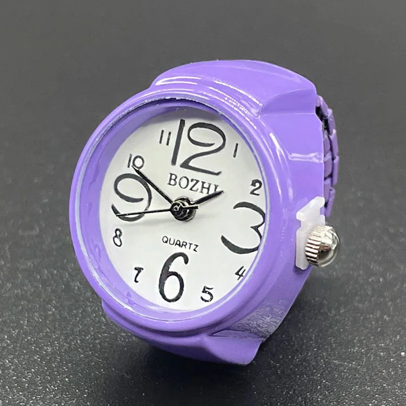 Luxury Ring Clock Elastic Stretchy Quartz Watches Rings for Men Ladies Man Male Finger Hour Functional Vintage Pocket Jewelry