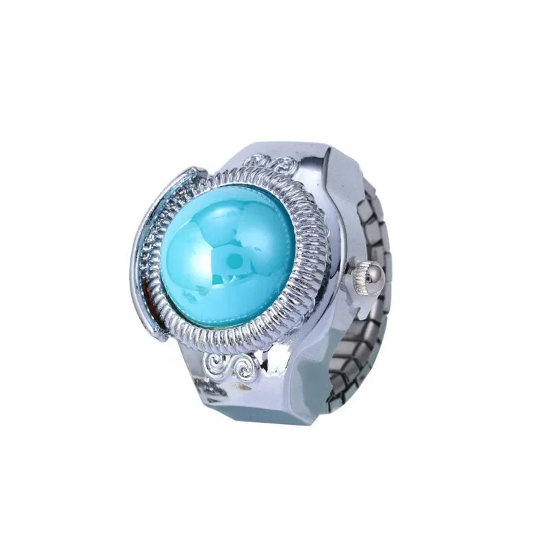 Luxury Ring Clock Elastic Stretchy Band Quartz Reloj Rings for Men Ladies Male Finger Heart Pocket Watch Hip-Hop Man New Jewelry