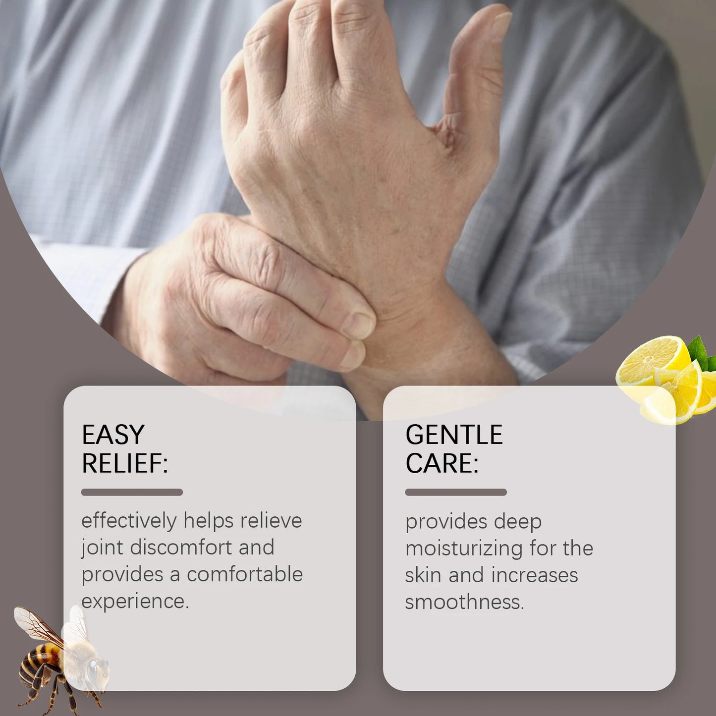 Bee Venom Cream for Joint and Muscles Soothing Leg Skin Reduce Itchiness Strengthen Barrier Moisturizing Knee Body Massage Cream