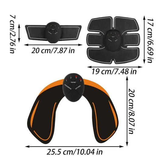 Ems Muscle Stimulator EMS Ab Stimulator for Muscle Growth Rechargeable Workout Equipment Strength Training Fitness Trainer Core