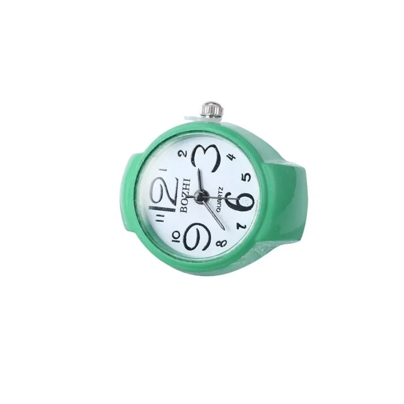 Luxury Ring Clock Elastic Stretchy Band Quartz Reloj Rings for Men Ladies Male Finger Heart Pocket Watch Hip-Hop Man New Jewelry