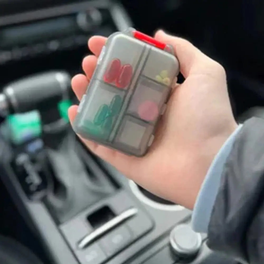 10 Grids Pill Case, Portable Small Weekly Travel Pill Organizer, Portable Pocket Pill Box Pill Container