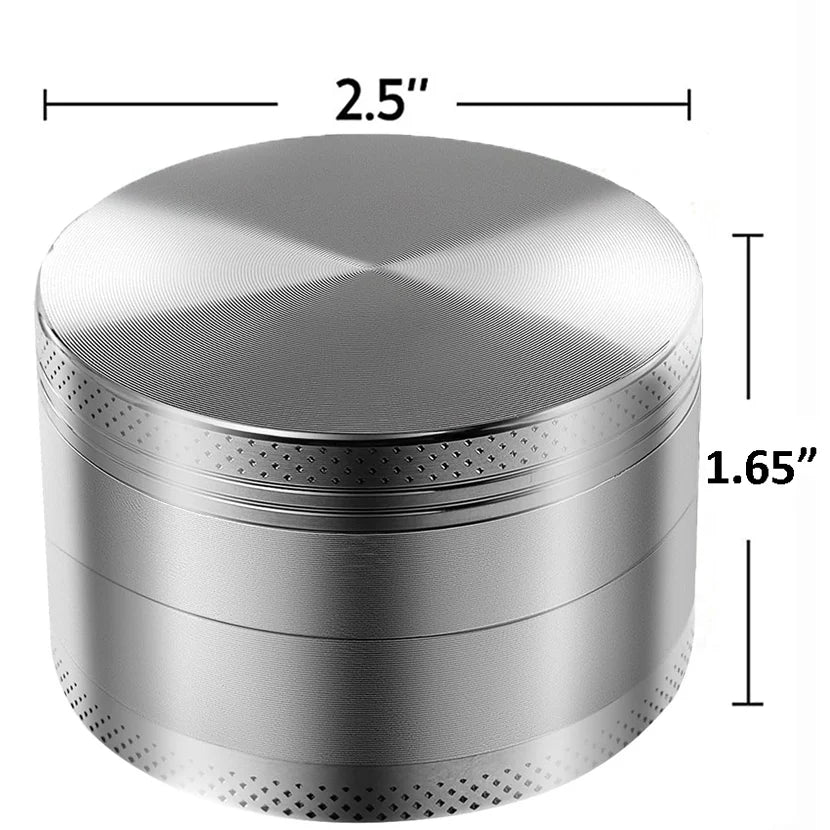 2.5" 63MM Dry Herb Grinder Metal 4-layer Tobacco Grinder Spice Miller Crusher Zinc Alloy Smoke Accessories