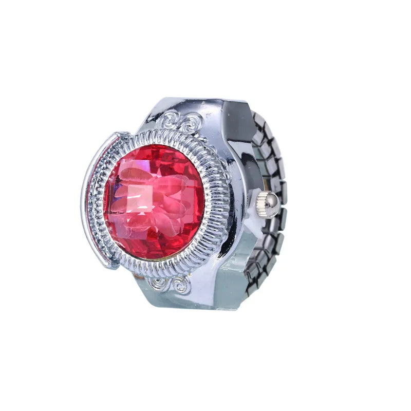 Luxury Ring Clock Elastic Stretchy Quartz Watches Rings for Men Ladies Man Male Finger Hour Functional Vintage Pocket Jewelry