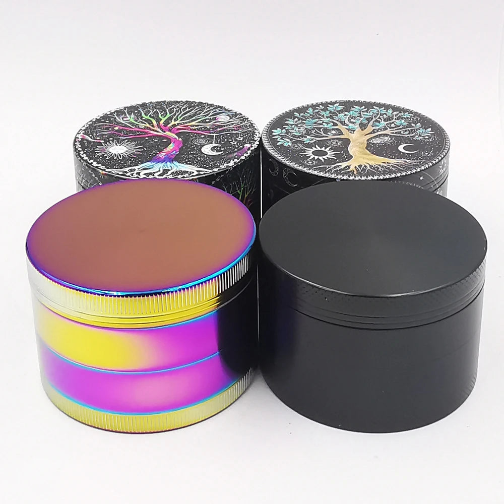 2.5" 63MM Dry Herb Grinder Metal 4-layer Tobacco Grinder Spice Miller Crusher Zinc Alloy Smoke Accessories