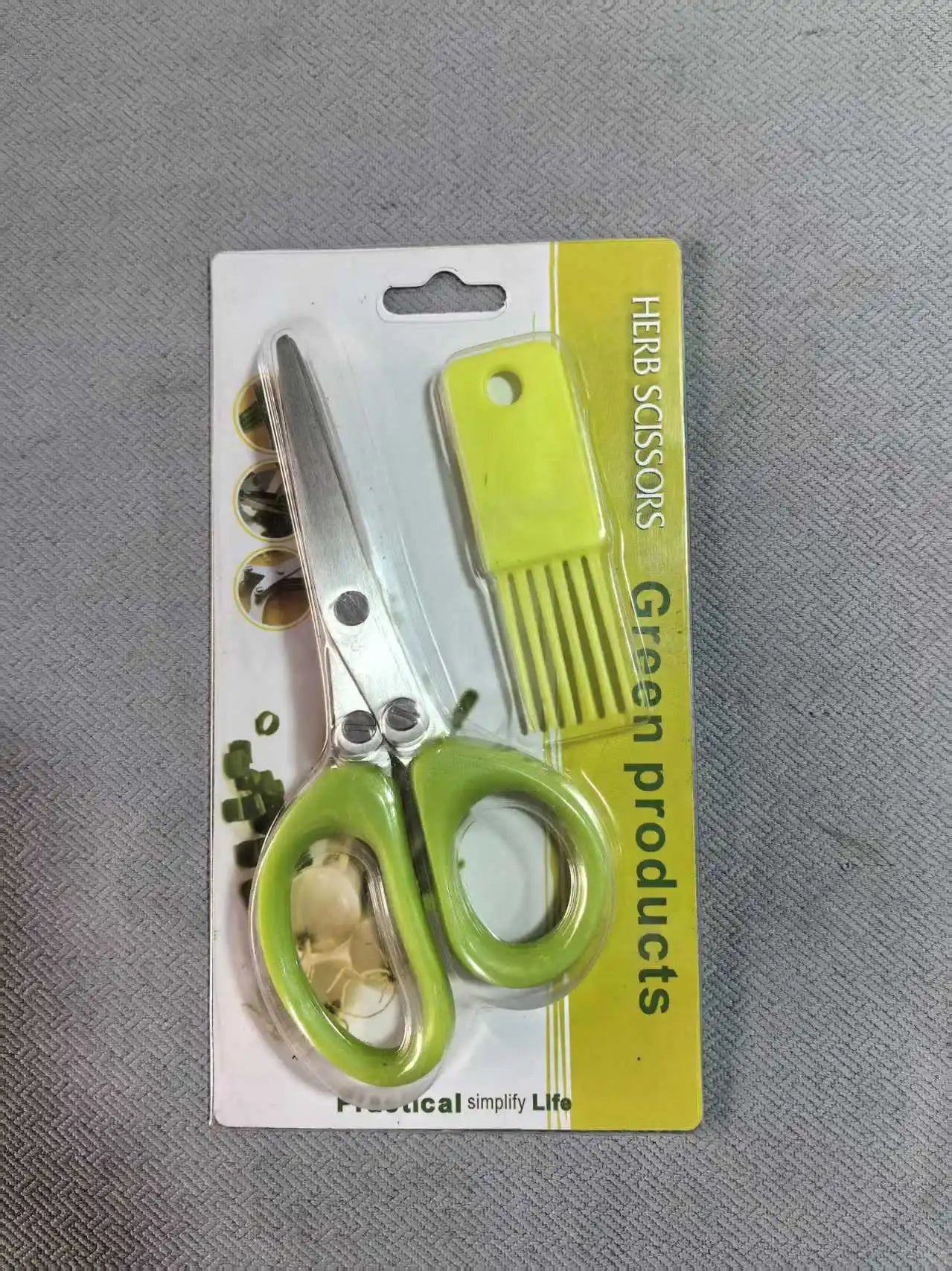 Multi-functional Stainless Steel 3/5 Layer Kitchen Scissors Pepper Shredded Chopped Scallion Cutter Laver Cut Cooking Tool