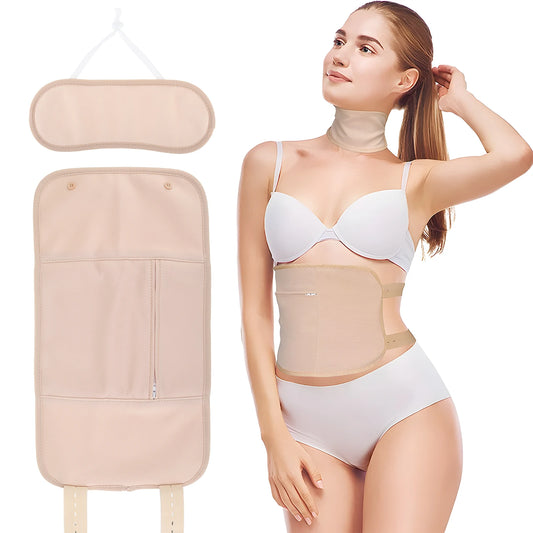 Castor Oil Wrap Kit Castoroil Pack Adjustable Castor Oil Self Conditioning Aid for Liver Abdomen Muscles To Improve Circulation