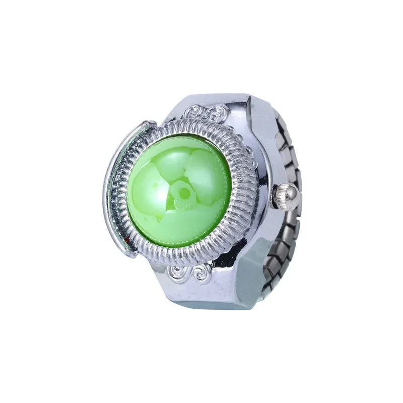 Luxury Ring Clock Elastic Stretchy Band Quartz Reloj Rings for Men Ladies Male Finger Heart Pocket Watch Hip-Hop Man New Jewelry